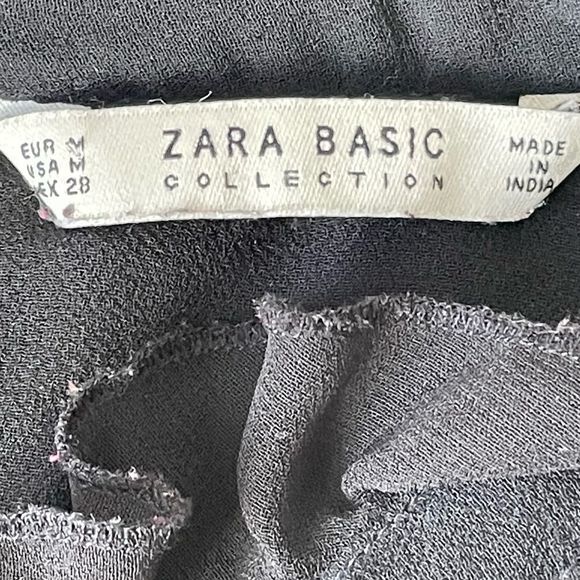 Zara Romantic Cold Shoulder Embroidered Chiffon Ruffle Top Sz. Medium - Picture 7 of 8